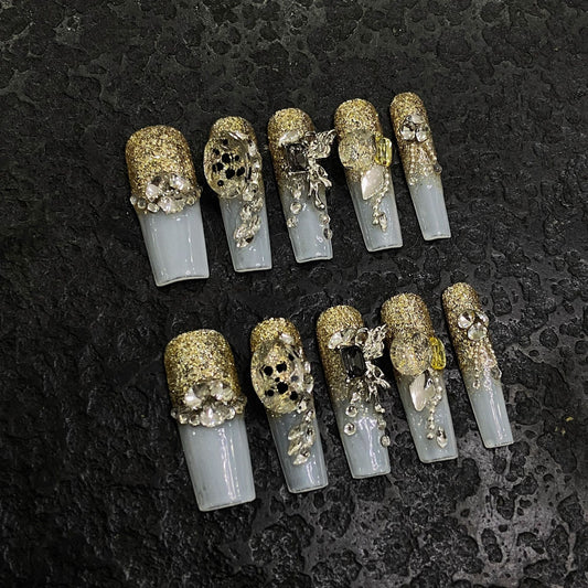 Pure handmade press on nails   nail art fake nails beauty | 365nails