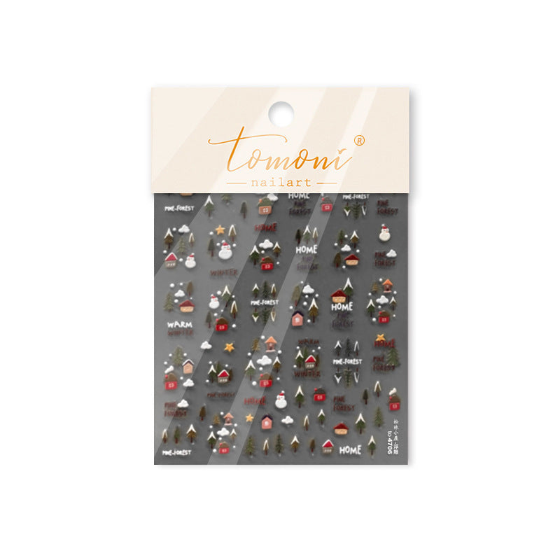 365nails: "Cozy Winter Forest" – nail art stickers