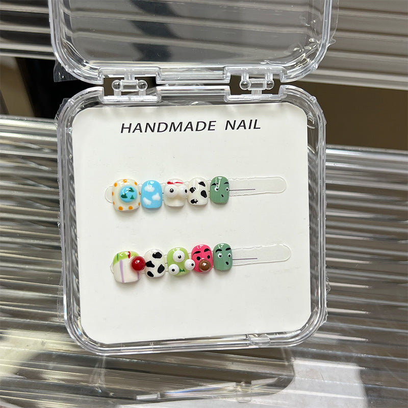 Sweet Cartoon Candy Kids Press On Nails Assorted Set