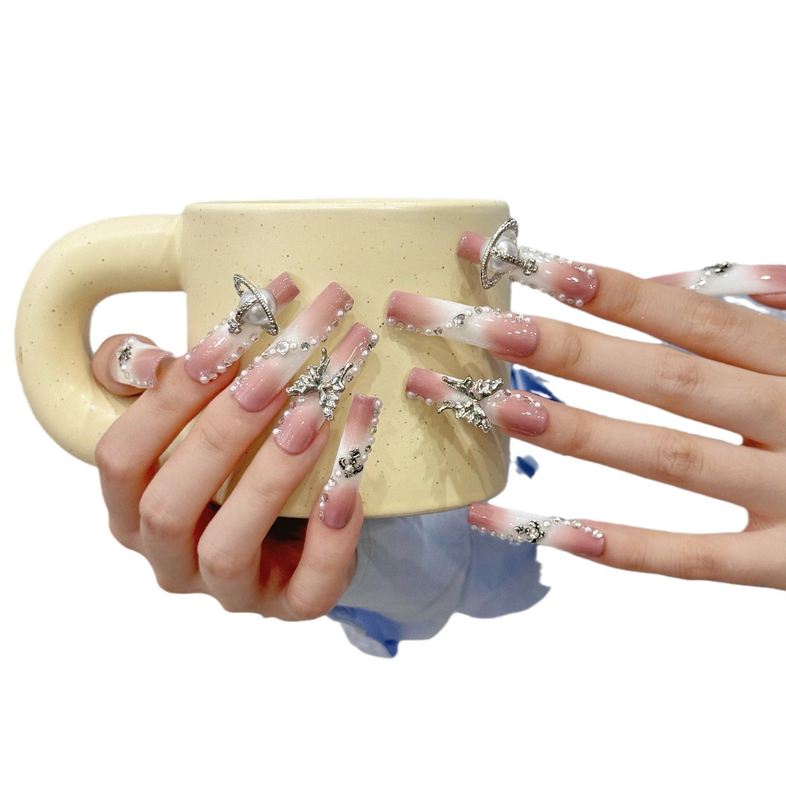 Pure handmade press on nails   nail art fake nails beauty | 365nails