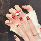 Red Sweet Cherry Short Squoval Press On Nails