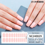 Semi-Cured Gel Nail Strips Pure Color Vibrant Multi-Shade Glossy Set (MOQ=3)