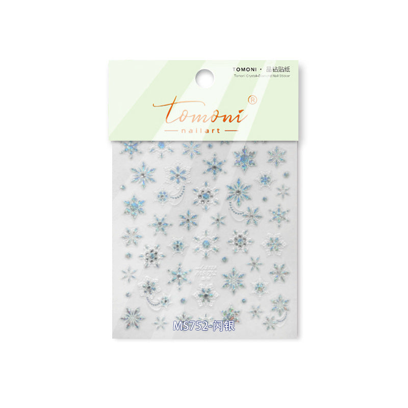 365nails: "paillettes flocon de neige cristal" – Autocollants pour ongles