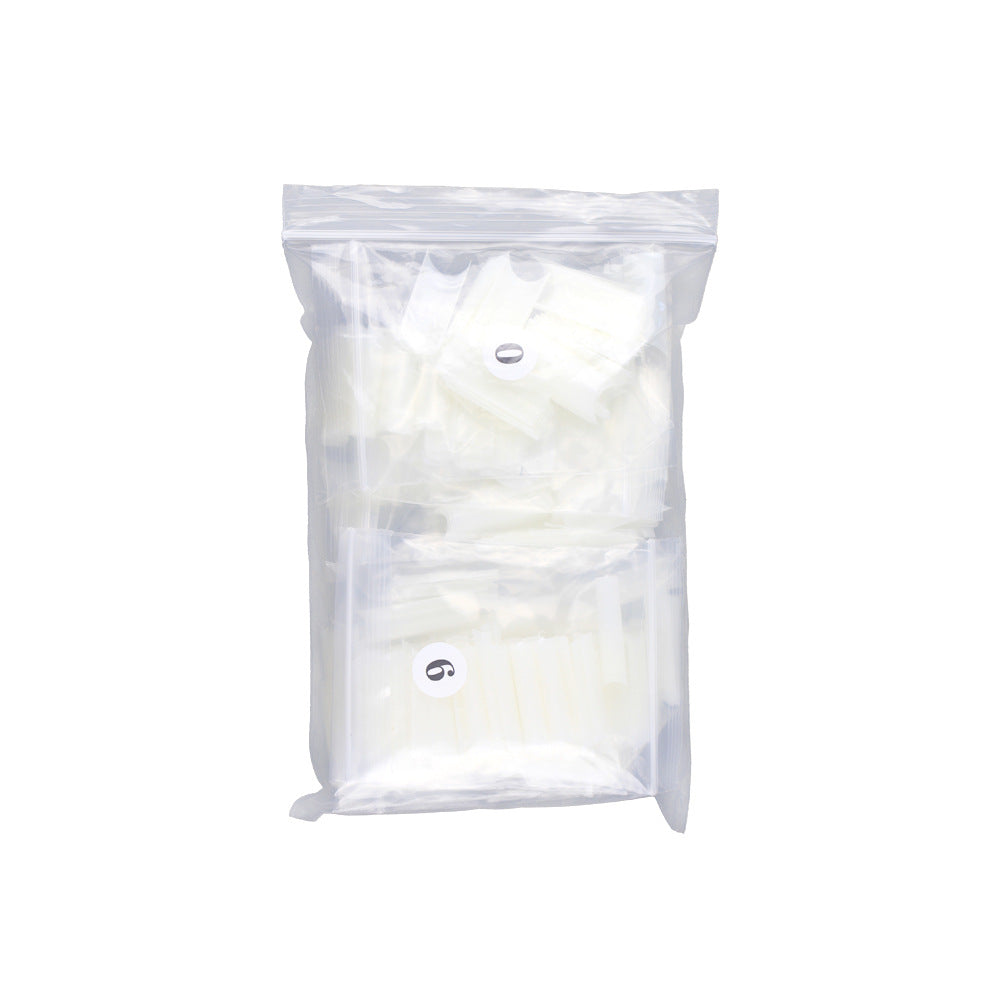 Nail Tips nail plate  water pipe nail natural white 500 pieces French half sticker extended patch NOC high arc fake nail