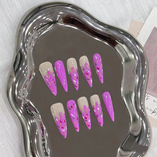 Pure handmade press on nails   nail art fake nails beauty | 365nails