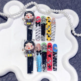 Pop Art Cartoon Doll Colorful Statement Press On Nails