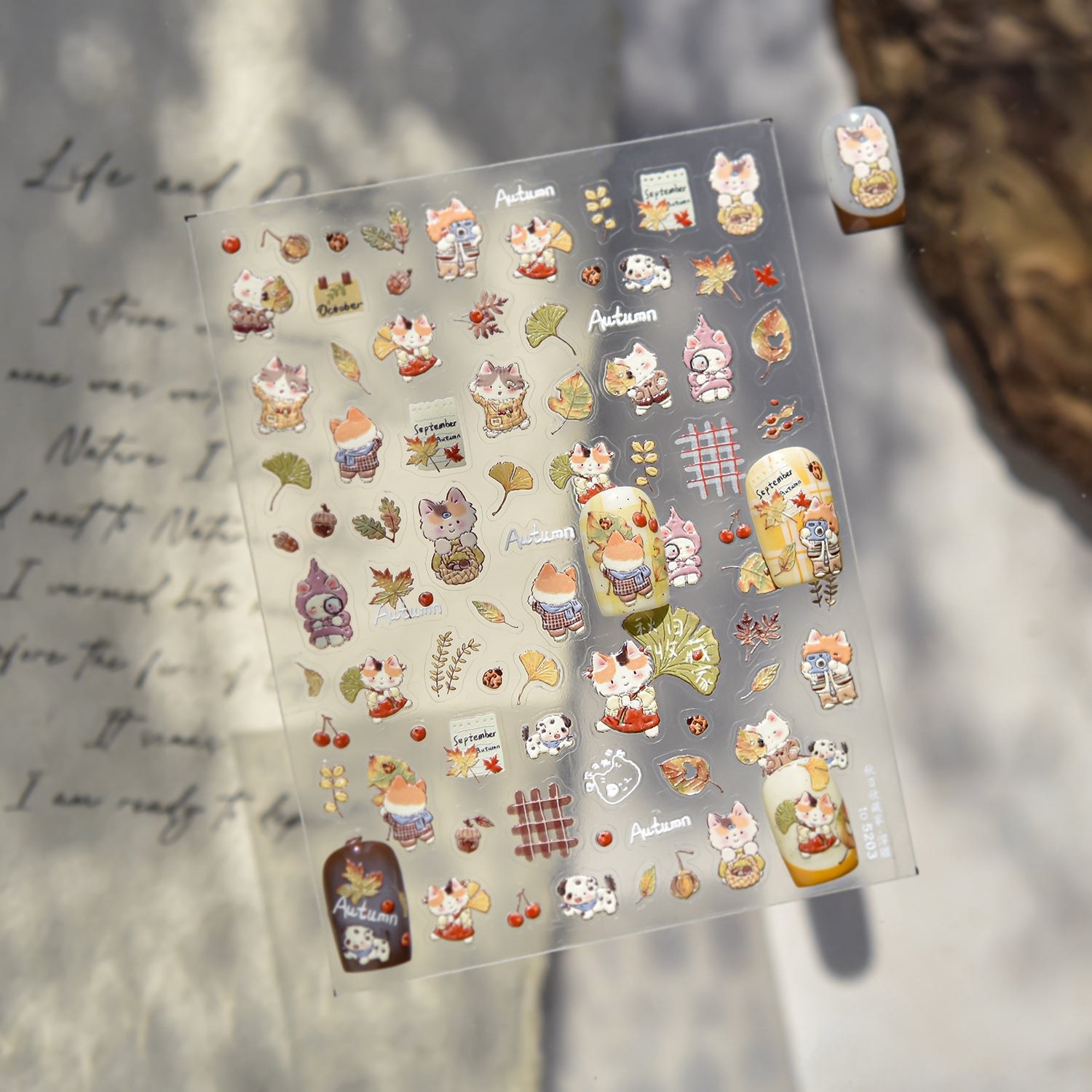 365nails: "Cute Cat Autumn Diary" – Nail Art Stickers