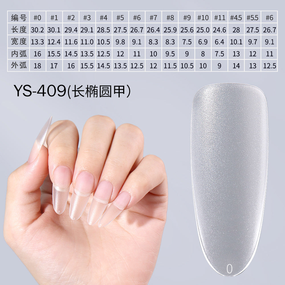Nail Tips Transparent nail piece wholesale 30 pieces, full number, light and thin, full sticker, trapezoidal non-marking, wear-free patch, frosted nail piece