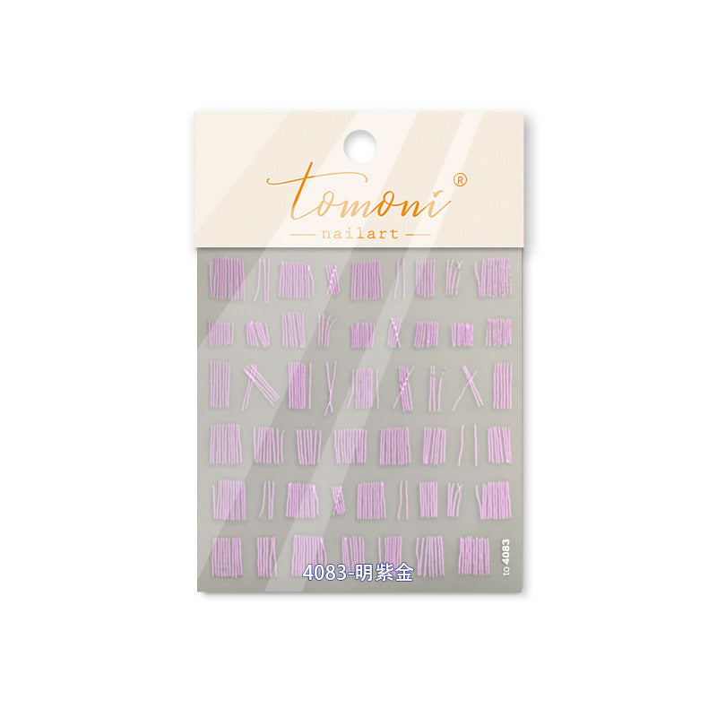365nails: "Holographic Gradient Lines" – nail art stickers