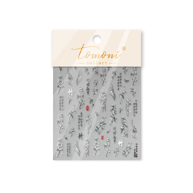 365nails: "Elegant Chinese Bamboo & Calligraphy" – nail art stickers