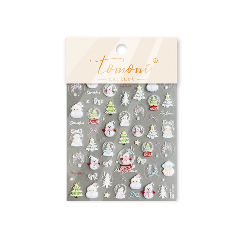 365nails: "Cute Snowman Christmas" – nail art stickers
