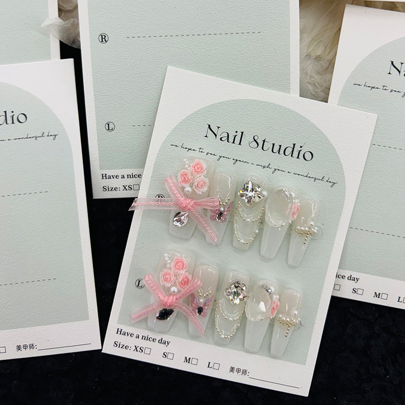 Art Texture Display Cards for Press On Nail Sets (MOQ=50)