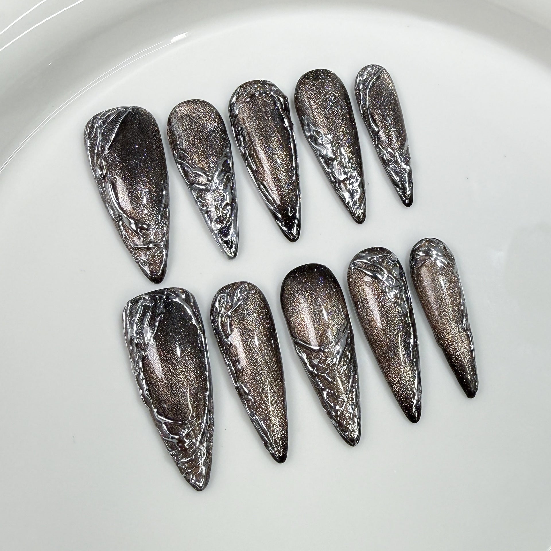 Midnight Armor Series Press-On Nails