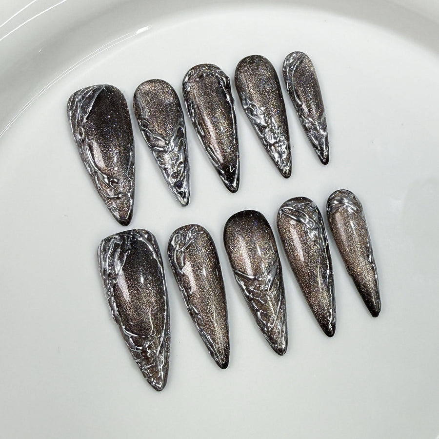 Midnight Armor Series Press-On Nails