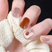 櫻桃紅跳色塗鴉短款成品甲片（批發）｜365nails
