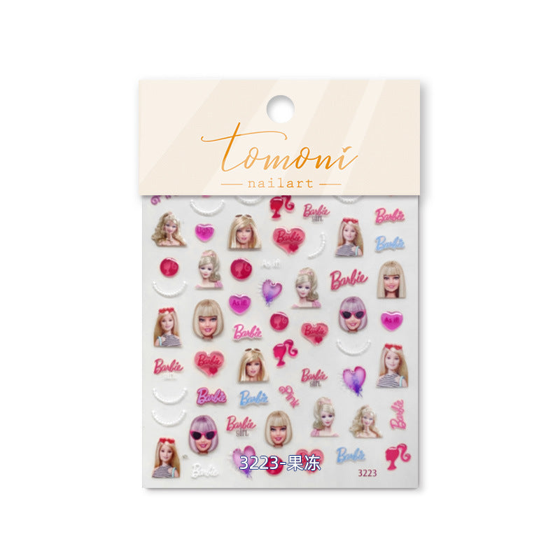 365nails: "Jelly Pink Cross Heart" – nail art stickers