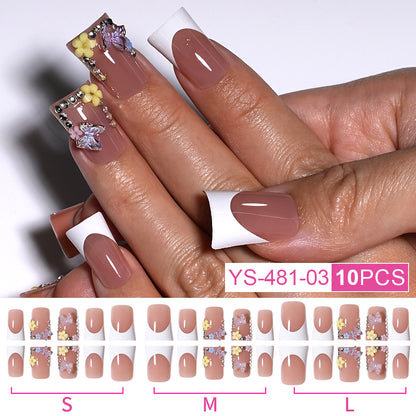 New duck bill nail wearing candy color lollipop duck bill shape  foreign trade hot nail press on nails