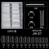 Nail Tips 120 transparent crystal nail molds, boxed with graduated crystal extension nail molds,  rapid phototherapy extension nail molds