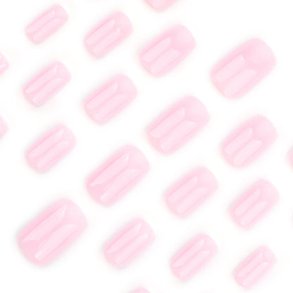 Classic French pink and white gradual change manicure short simple square press-on nails press on nails nail wholesale｜365nails