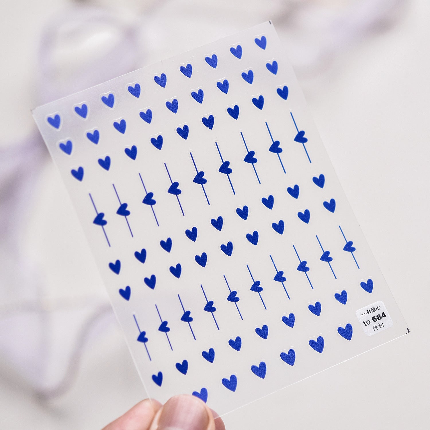 365nails: 빨간 아웃라인 하트 – 네일 아트 스티커