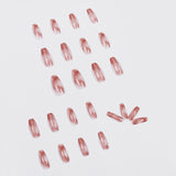 Penetração de gelo âmbar para unhas, arte de unha finalizada, remendo de unha, remendo de unha removível, balé de unhas ｜365nails