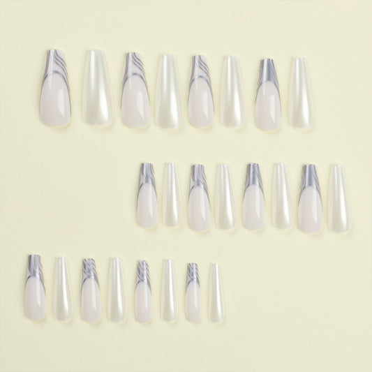 nail pieces Wear nail pieces Finished  nail art nail stickers Long ballet nail art pieces False nails｜365nails