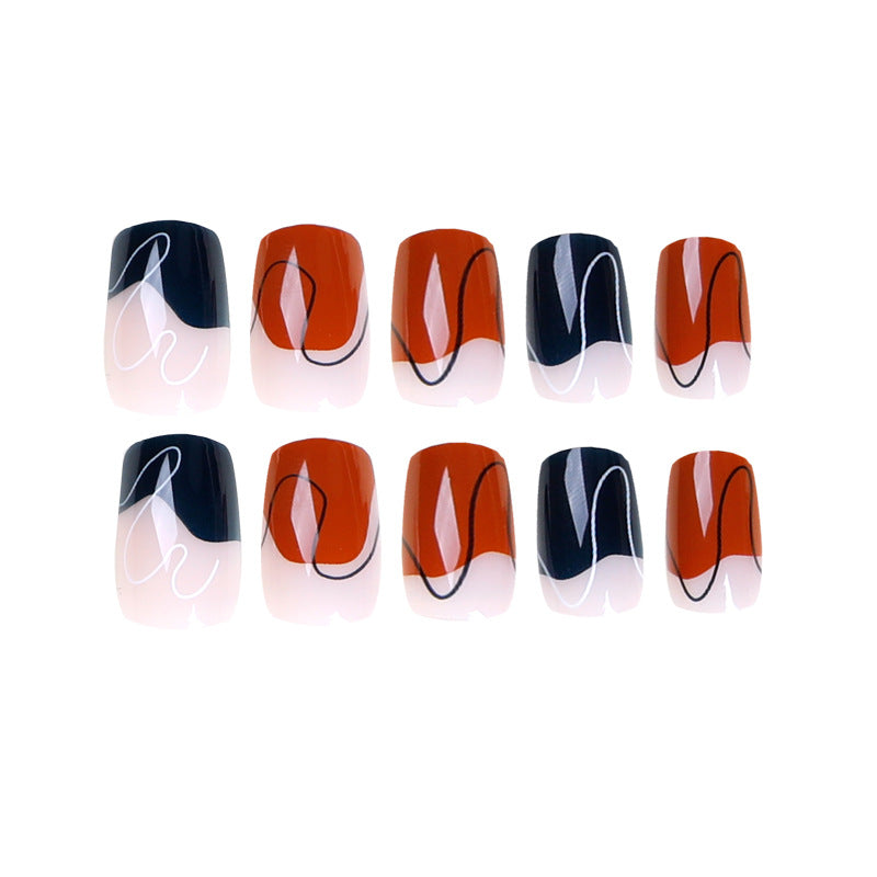 Uñas falsas, uñas simples, graffiti, uñas blanqueadas, uñas falsas, uñas al por mayor｜365nails