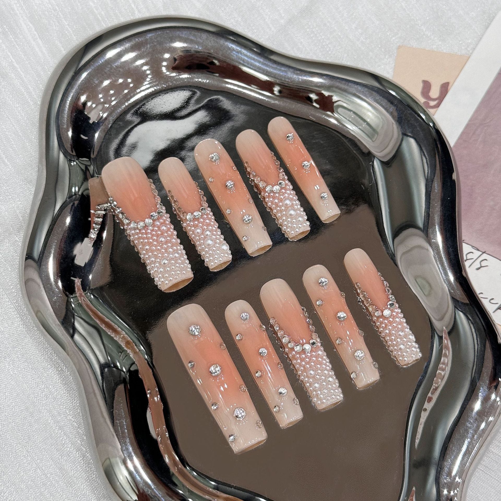 Pure handmade press on nails   nail art fake nails beauty | 365nails