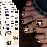 Semi-Cured Gel Nail Strips French Leopard 3D Foil Gradient Design (MOQ=3)