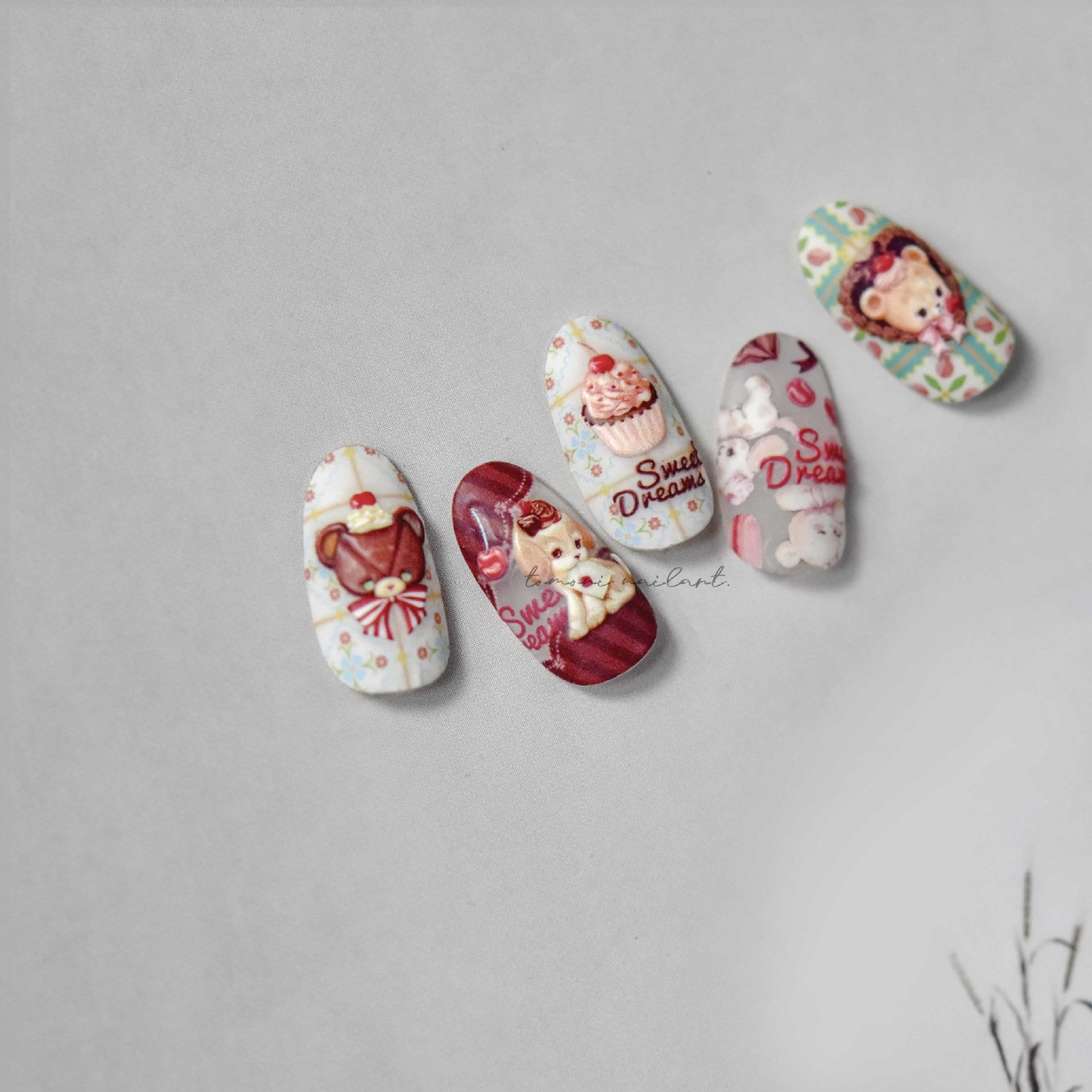 Sweet Teddy Bakery – Kawaii Nail Art Set