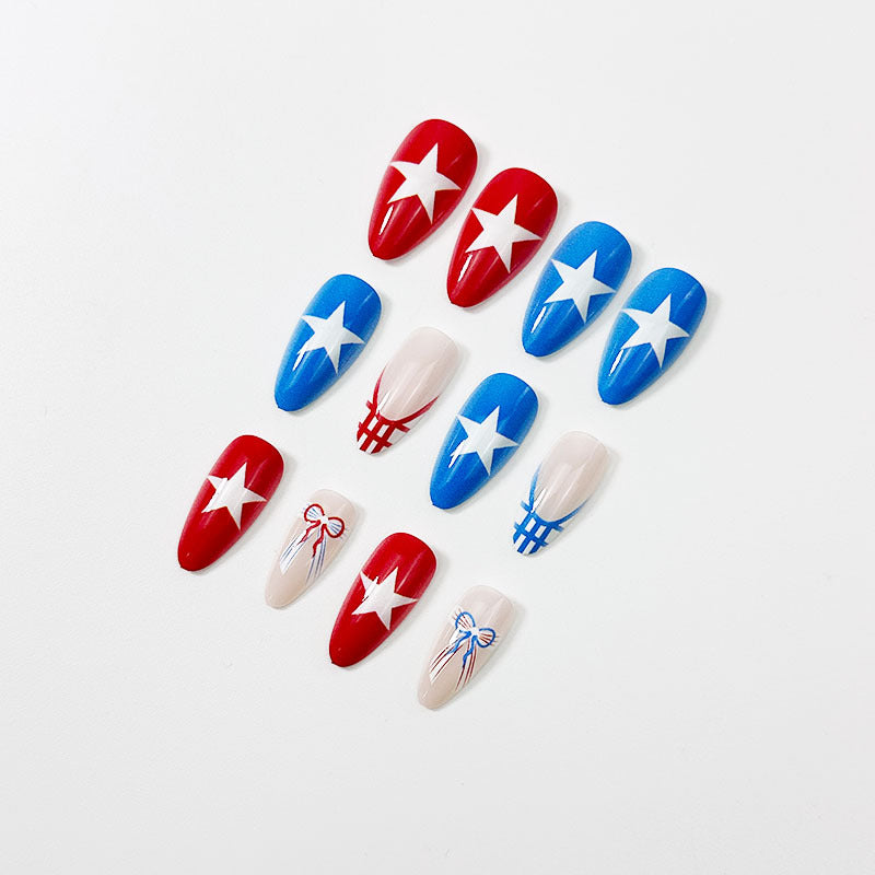 365nails: "Patriotic Plaid"
