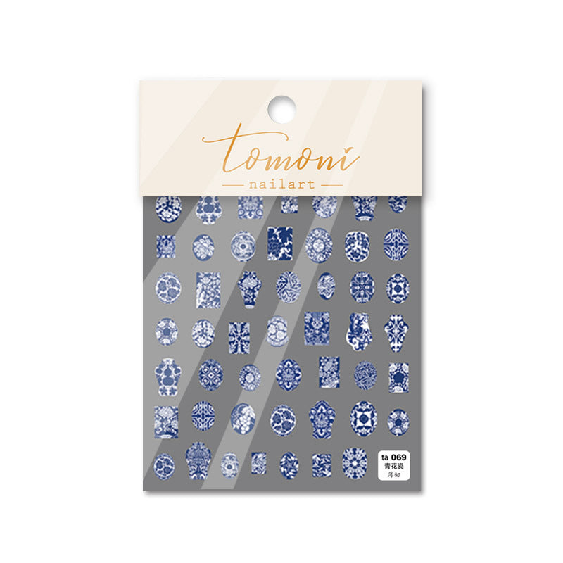 365nails: "vintage chrysanthemum oval embossed set" – Nail Art Stickers