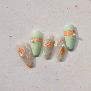 365nails : « Pivoine vintage et papillon » – Autocollants pour ongles floraux