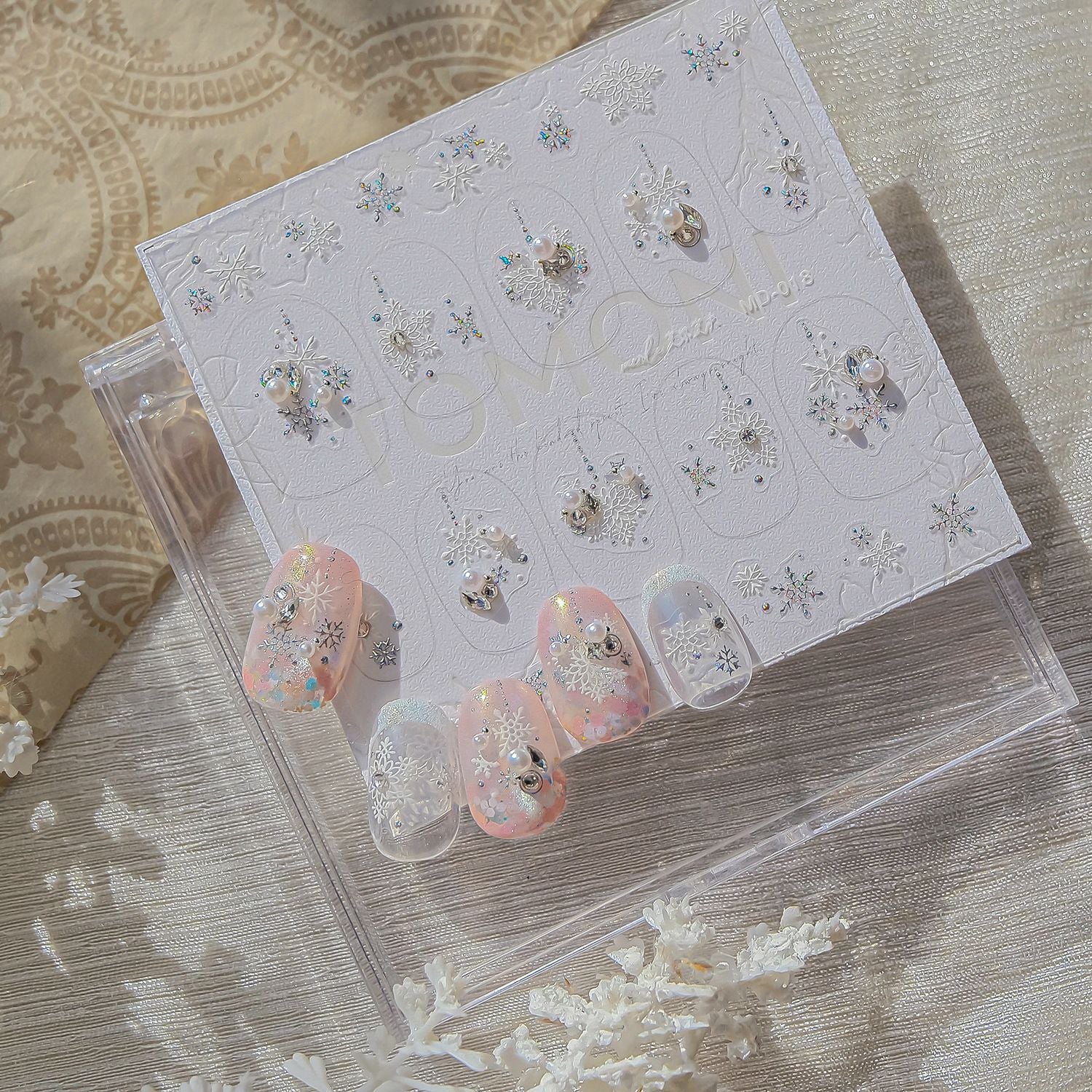 365nails: "set press-on nœud bijou écossais rouge" – Autocollants pour ongles