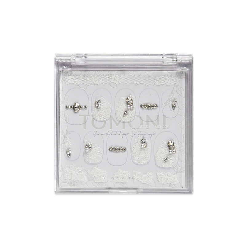 Sparkling Crystal Chain – Luxury Bridal Nail Art Charm Set