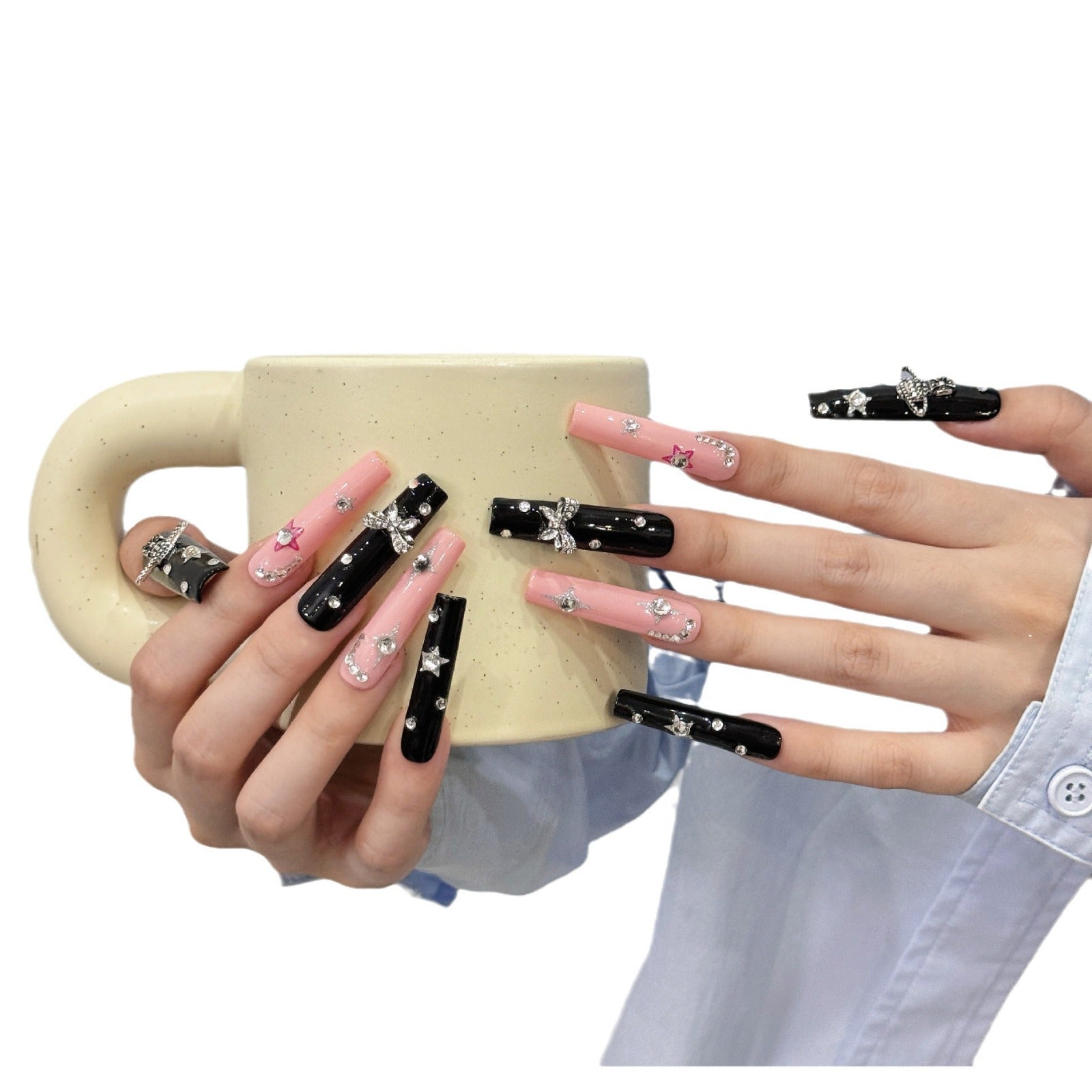 Pure handmade press on nails   nail art fake nails beauty | 365nails