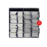 Nail Tips Nail plate semi-sticker, light sticker, lengthened XXXL water pipe nail NO C arc, light French manicure, transparent fake nail