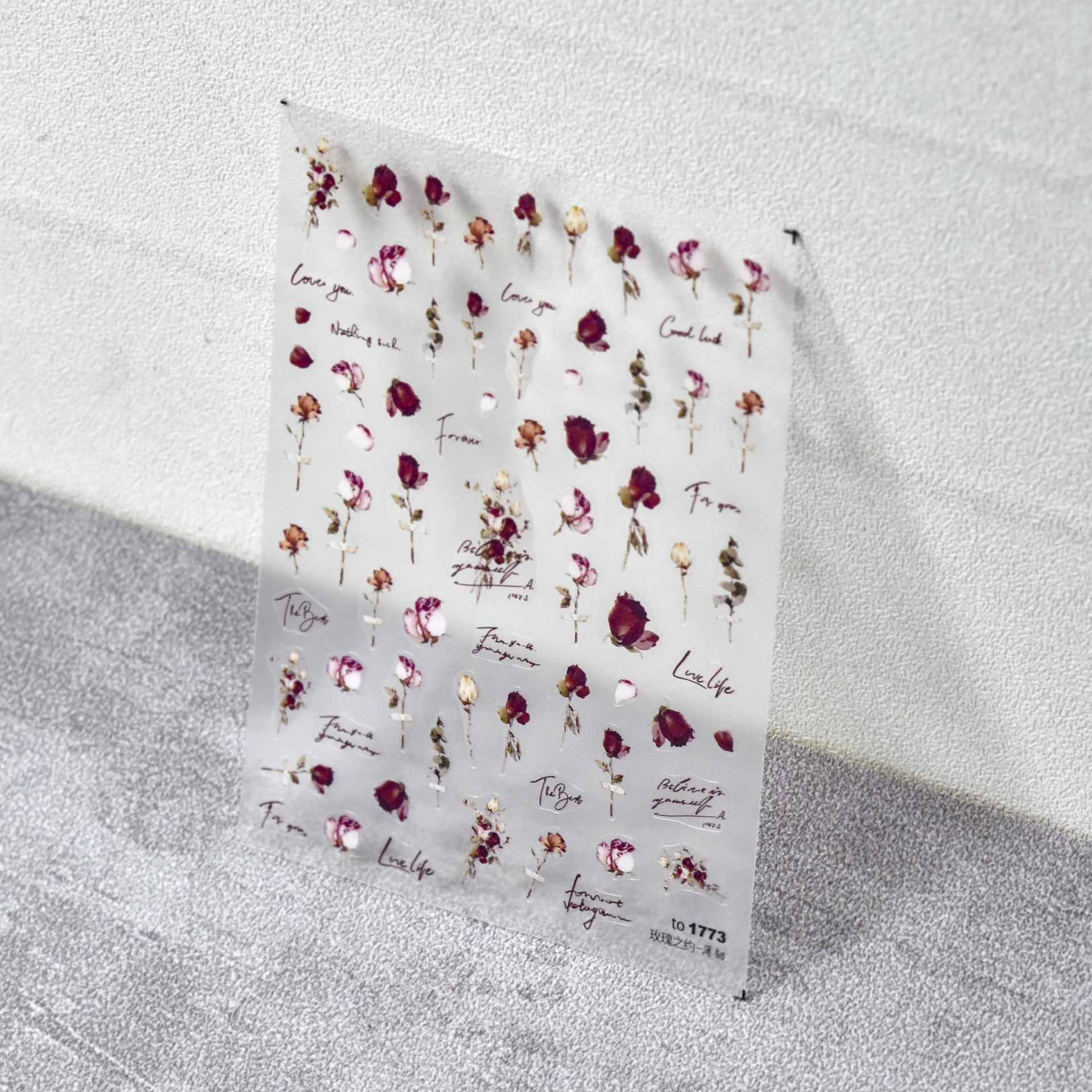 365nails: "Vintage Dried Rose" – nail art stickers