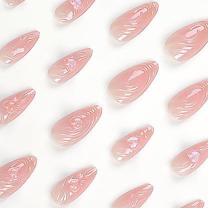 Aurora Nail Piece  3D Three-dimensional Water Ripple Nail Piece Nail Patch Short Tip Nail False Nail｜365nails