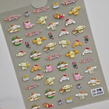 Sanrio Christmas Series Nail Art Sticker 5D Embossed Hello Kitty Melody Kulomi Nail Sticker CA
