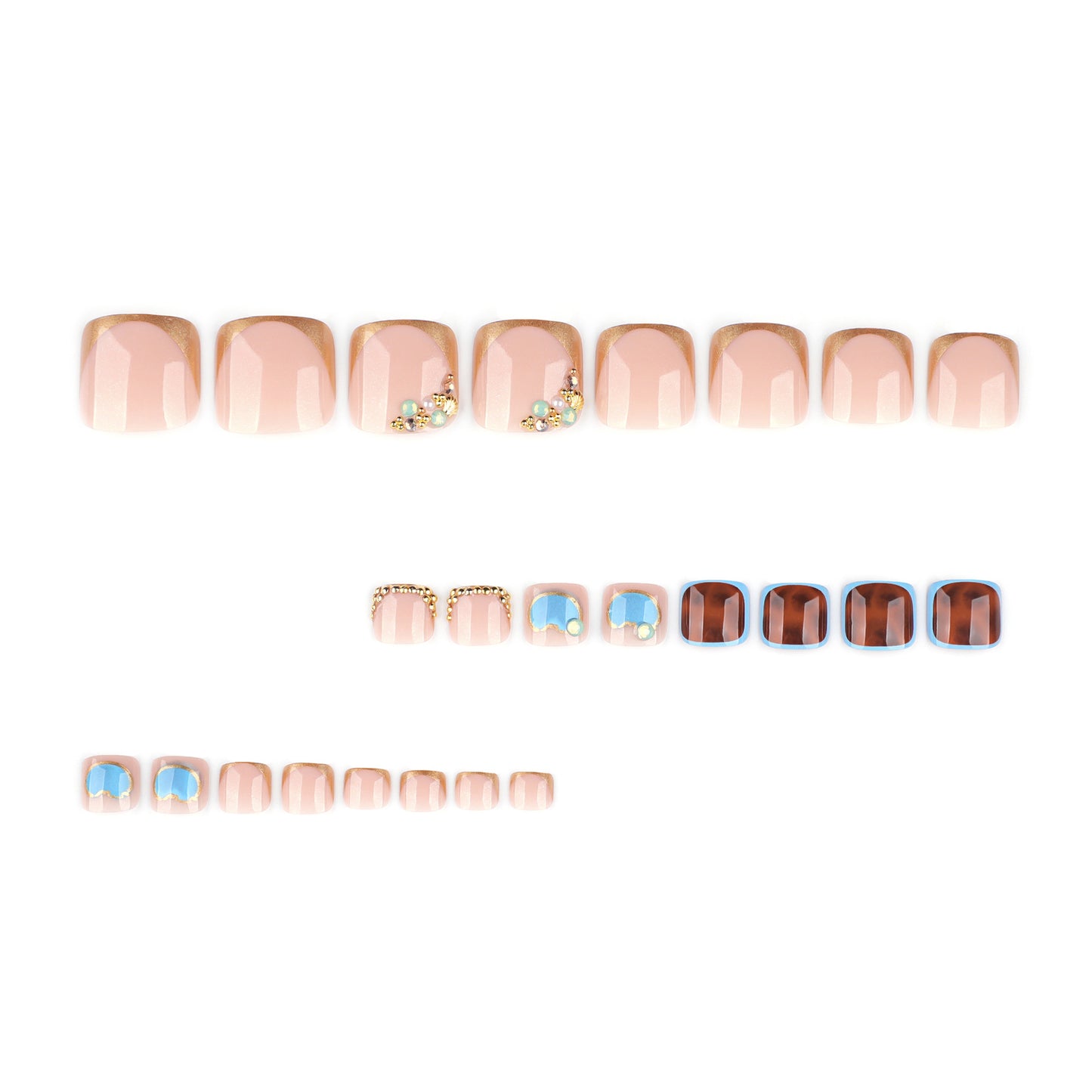 Wear nail and toenail pieces, flash diamond, flash manicure, toenail pieces, toenails