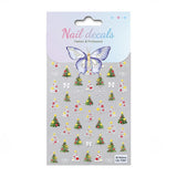 Original Christmas Tree Nail Art Sticker 5D Embossed Three-dimensional Happy Christmas Elements DIY Nail Sticker AA