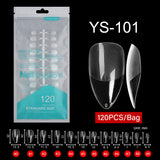 365nails 120PCS Clear Nail Tips | 14 Shapes Full Size Range for Gel Extensions