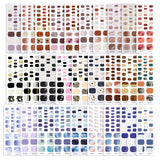 Semi-Cured Gel Nail Strips Toe Nails Gradient Bloom Glitter Glossy Set (MOQ=3)