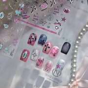 Gothic Punk Eye: "Edgy Rebel" – 3D Embossed Nail Sticker