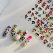 Powerpuff Girls Collection: "Retro Heroine" – 3D Embossed Nail Sticker