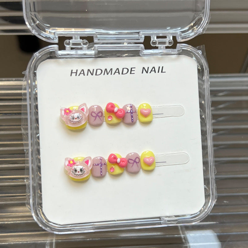 Sweet Cartoon Candy Kids Press On Nails Assorted Set