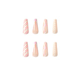 Nail Patch Wholesale Christmas Pink and White Glitter Geometric Lines Nail Patch Wholesale Nail Patch Nail Patch Wholesale｜365nails