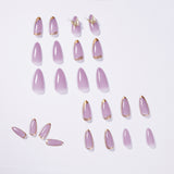 Parche para uñas con diseño de mariposa de Phnom Penh, color morado ahumado, para uñas postizas, removible y con acabado de 365nails