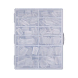 Nail Tips Transparent semi-matte nail art, special nail piece for press on nails piece, no trace 240 pieces, broken piece box, full sticker, matte fake nail.